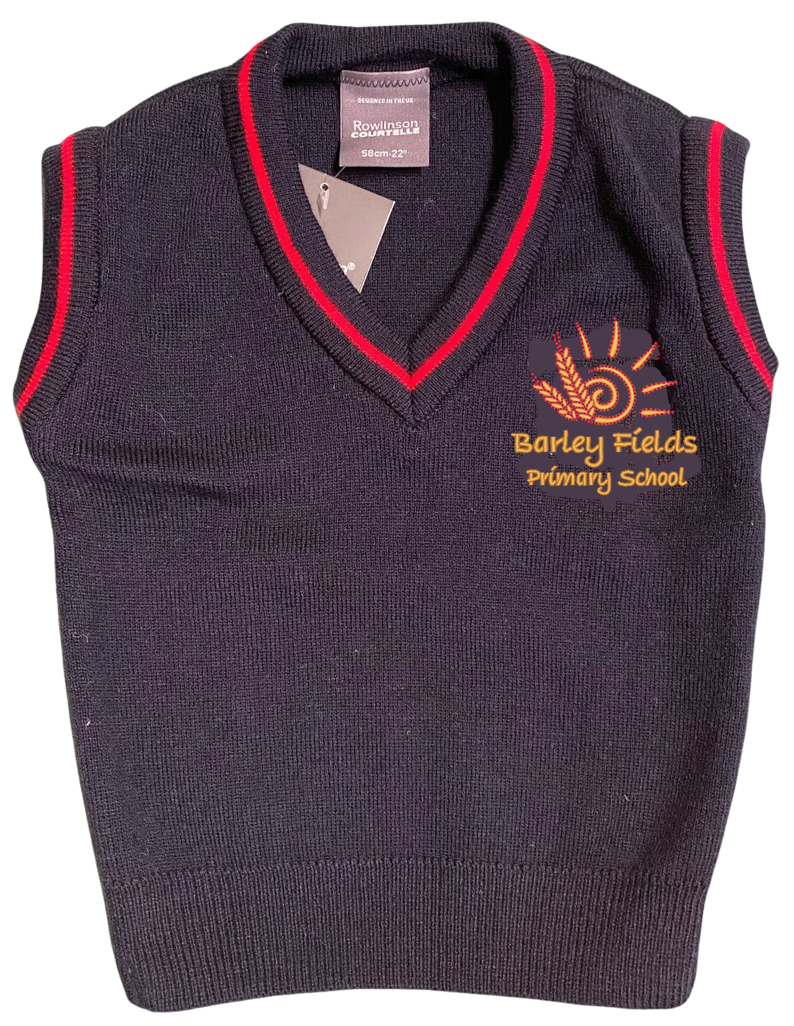 Barley Fields Navy And Red Slipover/Tank Top