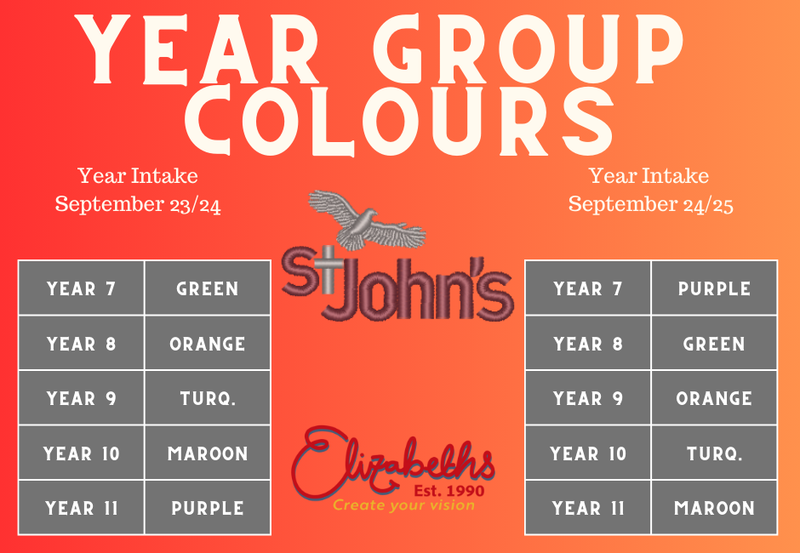 St John's Tie Colours