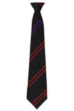 English Martyrs Black Clip-On-Tie With Purple Stripes (St John Boste)