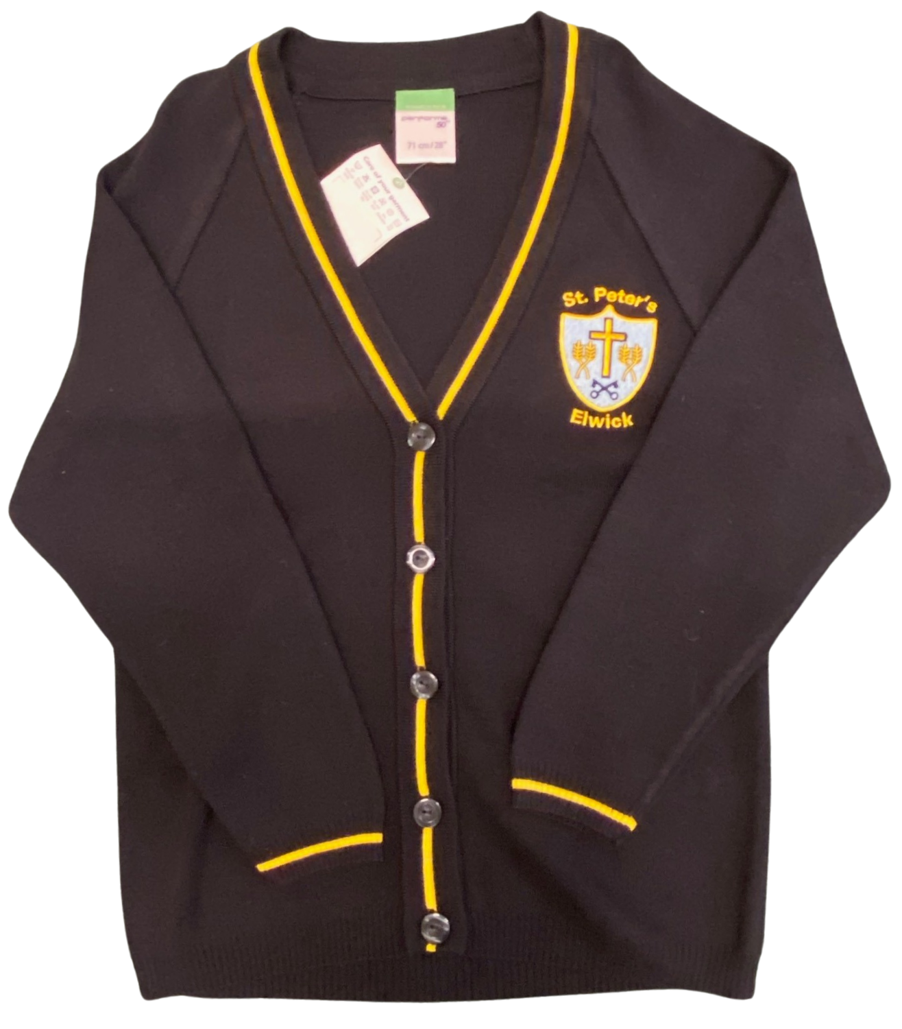 St. Peter's Elwick Navy And Yellow 50/50 Cardigan