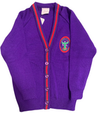 St. Therese Purple And Red Knitwear Cardigan