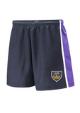 All Saints Navy, Purple And White Sport Shorts