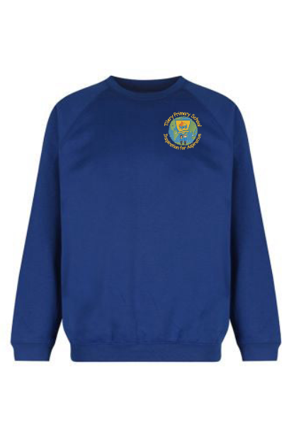Tilery Primary Royal Blue Trutex Crew Neck Sweatshirt