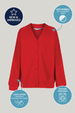 Springfield Academy Red Trutex Sweatshirt Cardigan