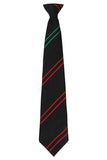 English Martyrs Black Clip-On-Tie With Green Stripes (Blessed John Ingram)