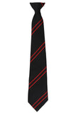 English Martyrs Black Clip-On-Tie With Red Stripes (St Anne Line)