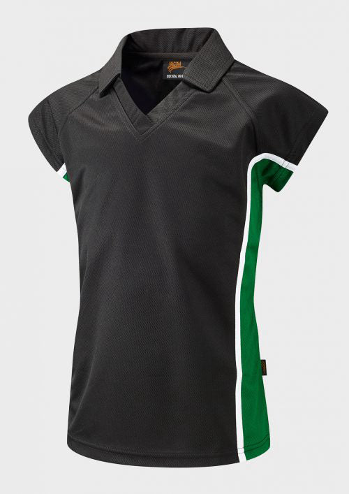 Black, Green And White Sport Polo
