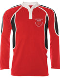 Northfield Red And Black Boys Rugby Shirt