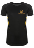 Trinity Black And Gold Girls Sports Top