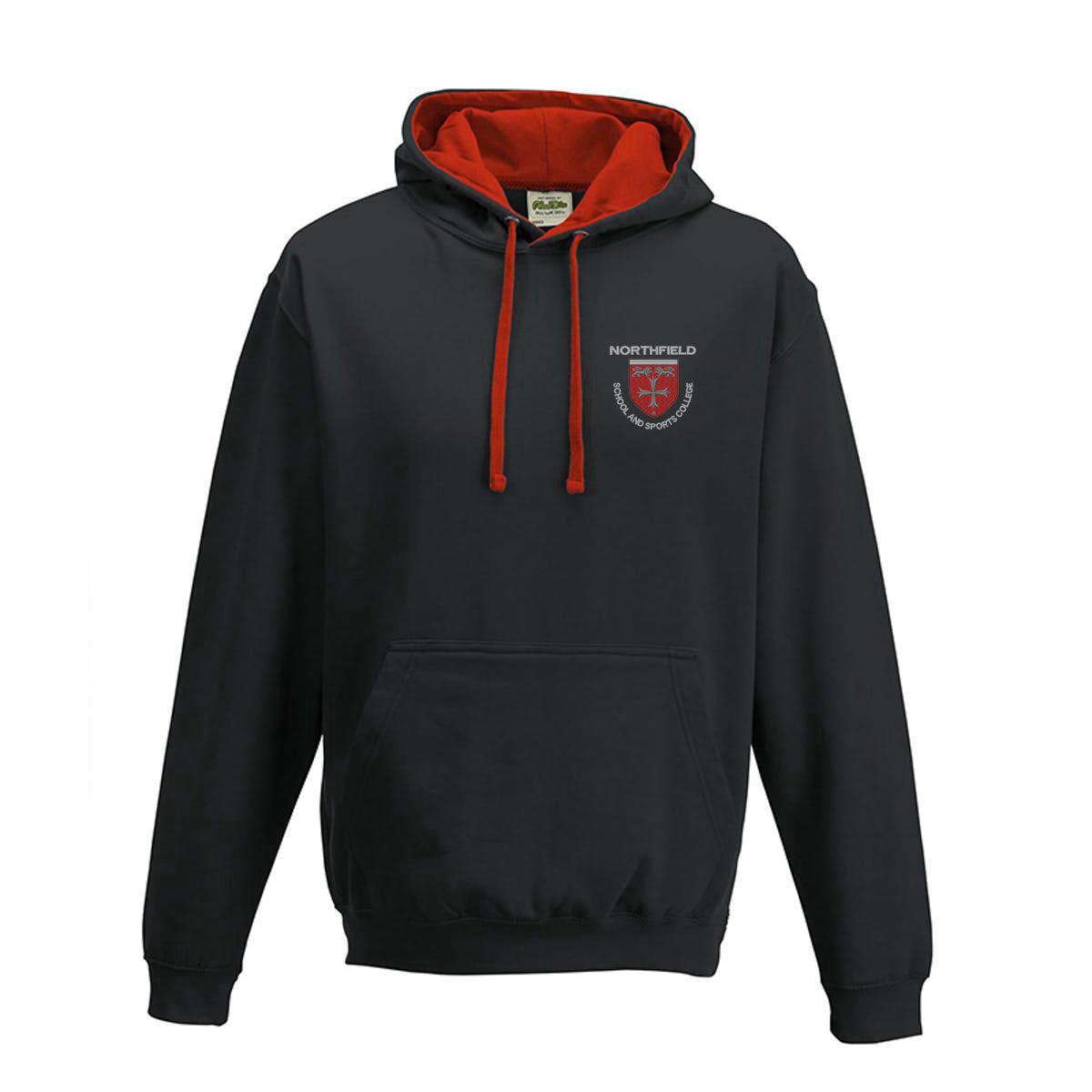 Northfield Black And Red Sports Hoodie
