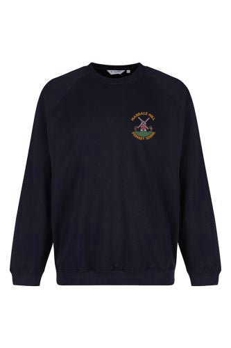 Mandale Mill Navy Trutex Crew Neck Sweatshirt