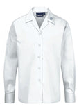 Our Lady & St. Bede White Girls Revere Collar Long Sleeve Blouse