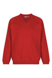 Red Trutex V Neck Sweatshirt