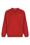 Whinfield Red Trutex V Neck Sweatshirt
