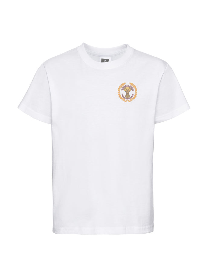 Wheatlands White Sports T-Shirt
