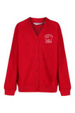 Skerne Park Red Trutex Sweatshirt Cardigan