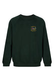 Oxbridge Bottle Green Trutex Crew Neck Sweatshirt