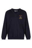 Mandale Mill Navy Trutex V Neck Sweatshirt