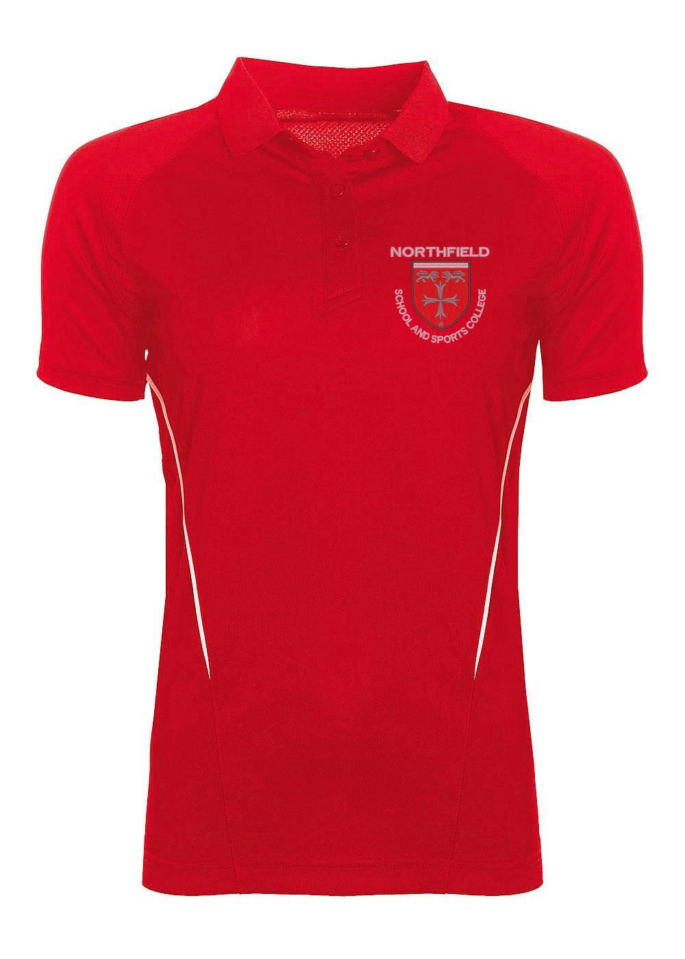 Northfield Red And White Girls Sports Polo