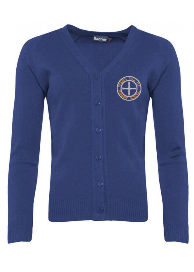 Priors Mill Primary Royal Blue Banner Knitwear Cardigan