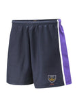 All Saints Navy, Purple And White Sport Shorts House Aiden