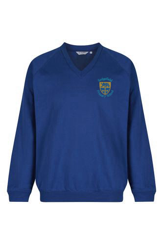 Sedgefield Primary Royal Blue Trutex V Neck Sweatshirt