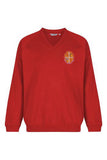 St. Josephs Billingham Red Trutex V Neck Sweatshirt