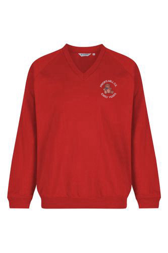 Priors Mill Early Years Red Trutex V Neck Sweatshirt
