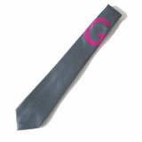 Grangefield Academy Pink And Silver Woven Tie