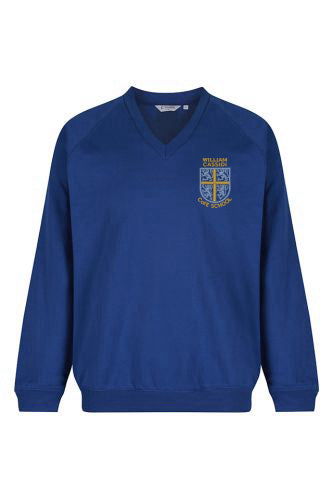 William Cassidi Royal Blue Trutex V Neck Sweatshirt