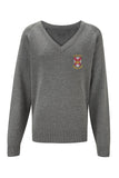 St. Patricks Catholic College Grey Banner Knitwear Jumper (Year 11 Only)