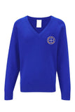 Priors Mill Primary Royal Blue Banner Knitwear Jumper