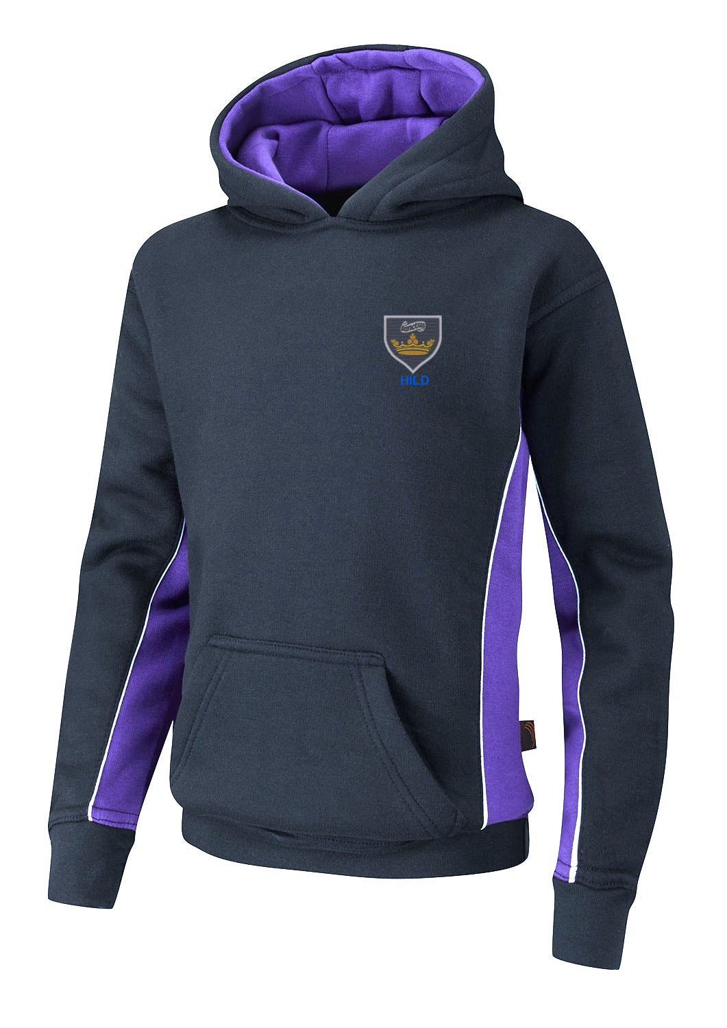 All Saints Navy, Purple And White Sports Hoodie House Hild