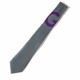 Grangefield Academy Purple And Silver Woven Tie