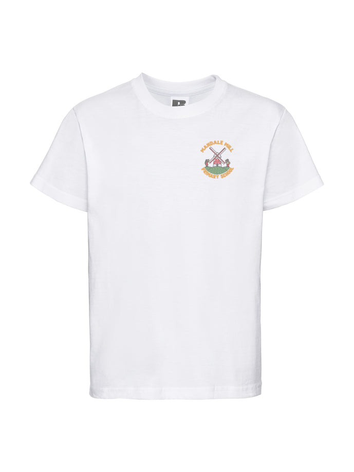 Mandale Mill White Sports T-Shirt