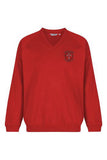 Sacred Heart Red Trutex V Neck Sweatshirt