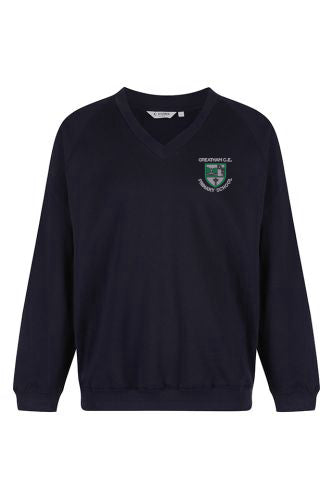 Greatham Navy Trutex V Neck Sweatshirt