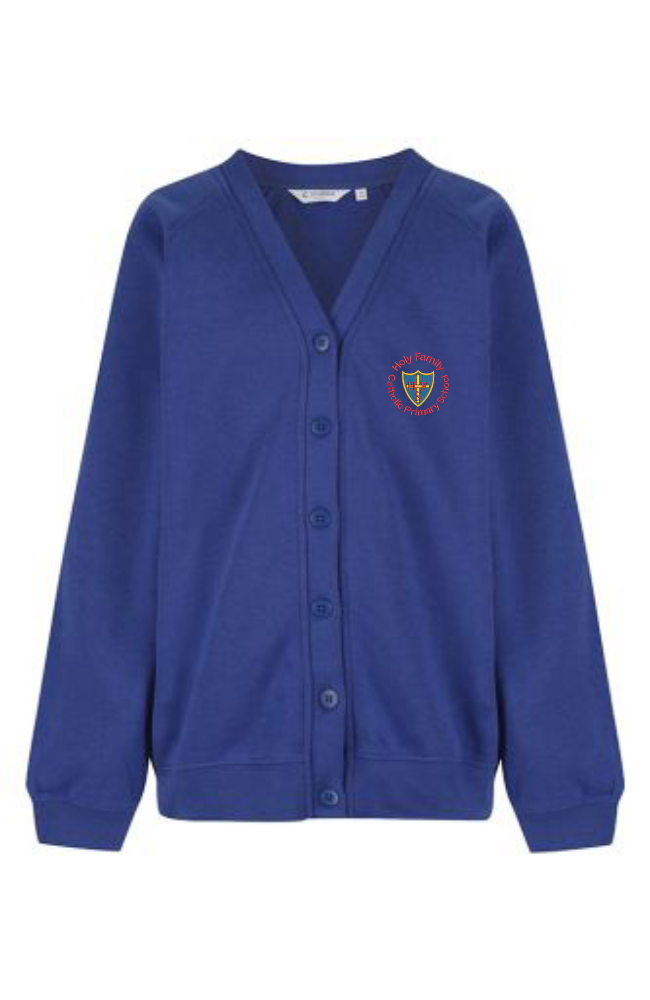 Holy Family Royal Blue Trutex Sweatshirt Cardigan