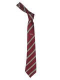 St. John's Bishop Auckland Burgundy And Green Striped Full Tie