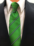 Our Lady & St. Bede Emerald, Navy And White Clip On Tie