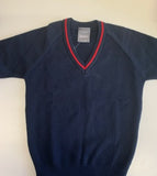 Navy And Red Knitwear Jumper