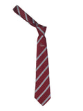 St. John's Bishop Auckland Burgundy And Turquoise Striped Full Tie