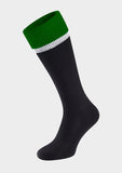 Longfield Black, Green And White Sport Socks