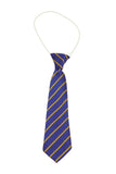 Priors Mill Primary Royal Blue With Gold Stripe Elasticated Tie