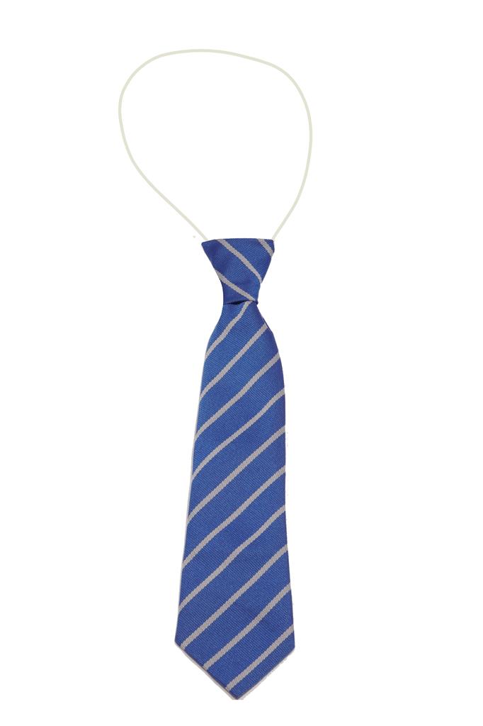Royal Blue And Silver Elasticated Tie