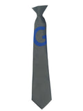 Grangefield Academy Blue And Silver Woven Tie