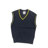 Navy And Yellow 50/50 Slipover/Tank Top Jumper