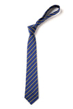 Priors Mill Primary Royal Blue With Gold Stripe Clip On Tie